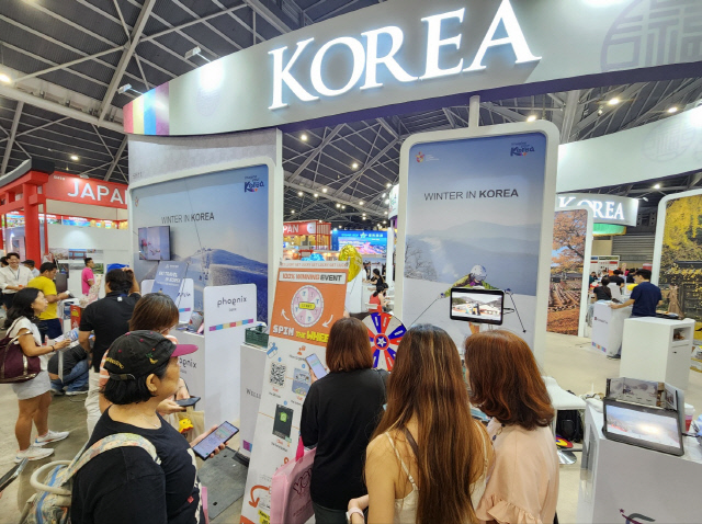 싱가포르 나타스 홀리데이스 박람회 한국홍보관 이벤트존. 한국관광공사 제공